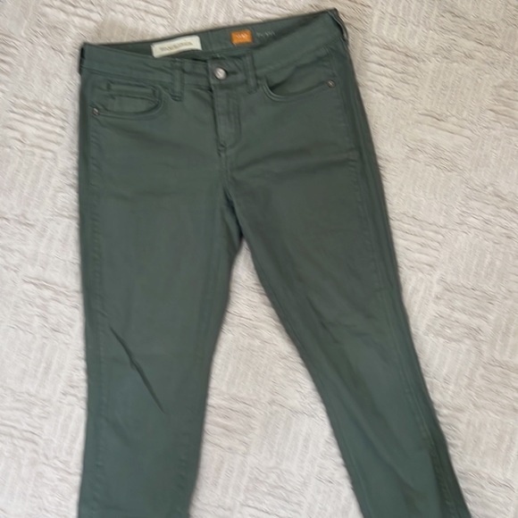 Anthropologie Pilcro and the Letterpress Stet cropped pants green Size 27 - Picture 7 of 16